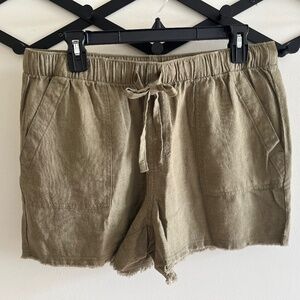 A.N.A.- linen blend shorts with tie waist, size M